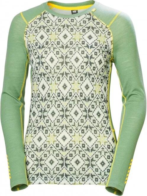 Helly Hansen W Lifa Merino Midw Gra Crew női aláöltöző felső zöld színben 4
