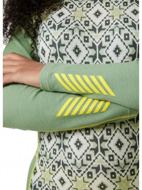 Helly Hansen W Lifa Merino Midw Gra Crew női aláöltöző felső zöld színben 6