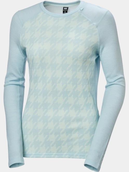 Helly Hansen W Lifa Merino Midw Gra Crew női aláöltöző felső világoskék színben 6