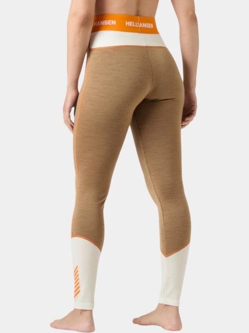 Helly Hansen W Lifa Merino Midweight Pant női aláöltöző nadrág barna színben 3