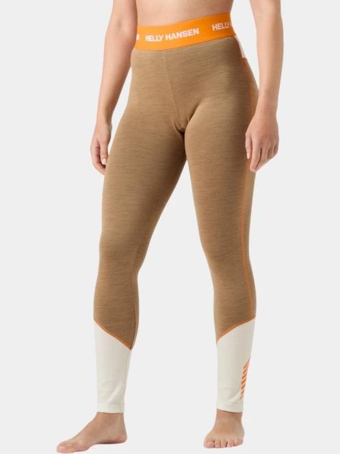 Helly Hansen W Lifa Merino Midweight Pant női aláöltöző nadrág barna színben 4