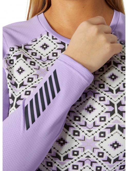 Helly Hansen W Lifa Active Graphic Crew női aláöltöző felső lila színben 4