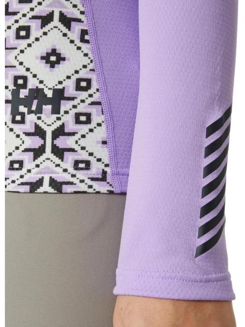 Helly Hansen W Lifa Active Graphic Crew női aláöltöző felső lila színben 5