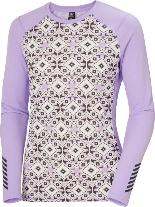 Helly Hansen W Lifa Active Graphic Crew női aláöltöző felső lila színben 6
