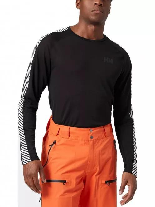 Helly Hansen Lifa Active Stripe Crew férfi aláöltöző felső fekete színben 2