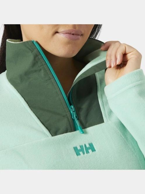 Helly Hansen W Daybreaker Cropped Fleece női polár pulóver zöld színben 5