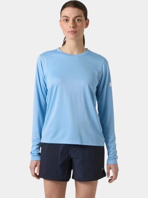 Helly Hansen W Hh Tech Crew Ls női hosszú ujjú sport póló világoskék színben 2