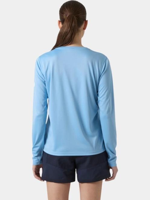 Helly Hansen W Hh Tech Crew Ls női hosszú ujjú sport póló világoskék színben 3