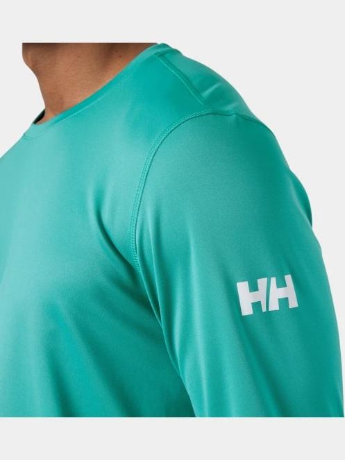 Helly Hansen Hh Tech Crew Ls férfi hosszú ujjú sport póló zöld színben 5