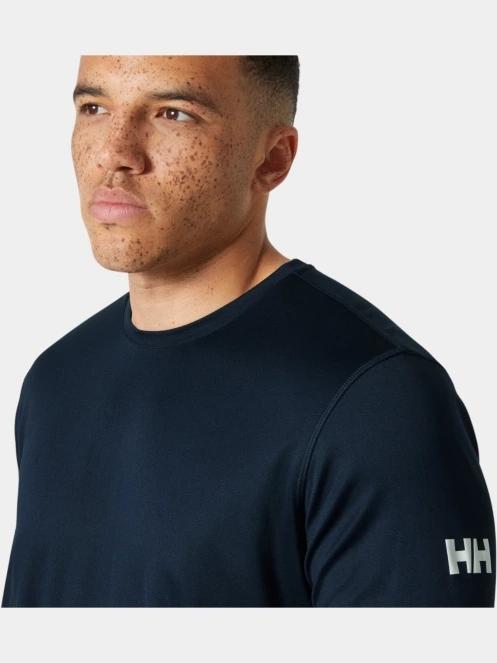 Helly Hansen Hh Tech Crew Ls férfi hosszú ujjú sport póló sötétkék színben 4