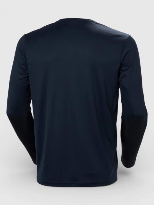 Helly Hansen Hh Tech Crew Ls férfi hosszú ujjú sport póló sötétkék színben 6