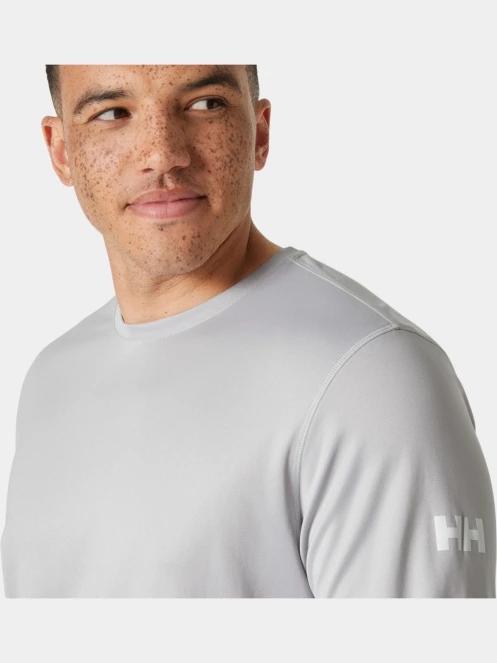 Helly Hansen Hh Tech Crew Ls férfi hosszú ujjú sport póló szürke színben 4
