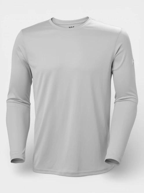 Helly Hansen Hh Tech Crew Ls férfi hosszú ujjú sport póló szürke színben 5