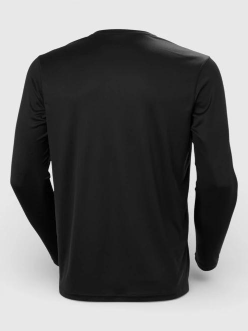 Helly Hansen Hh Tech Crew Ls férfi hosszú ujjú sport póló fekete színben 6