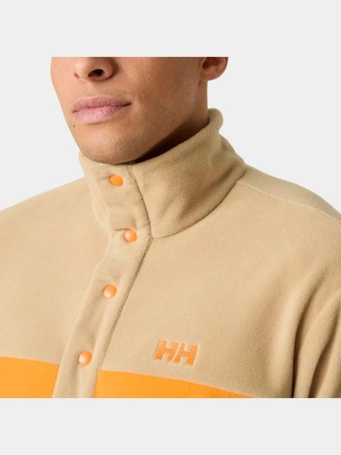 Helly Hansen Daybreaker Hugg Snap Fleece férfi polár pulóver barna színben 4