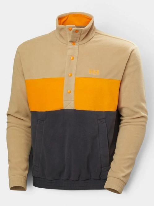 Helly Hansen Daybreaker Hugg Snap Fleece férfi polár pulóver barna színben 6