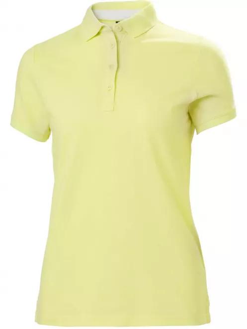 Helly Hansen W Crew Pique 2 Polo női galléros póló sárga színben 4