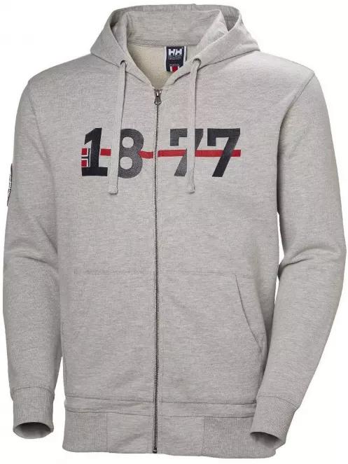 Helly Hansen 1877 Fz Hoodie férfi kapucnis pulóver szürke színben 4