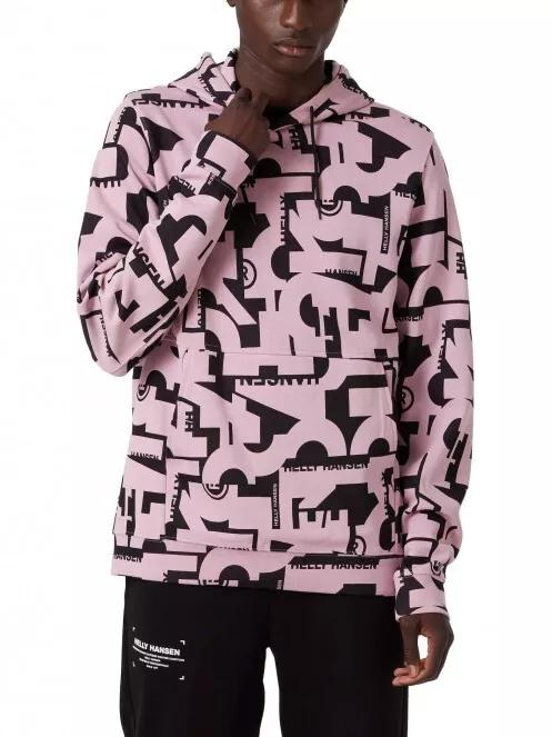 Helly Hansen Move Sweat Hoodie férfi kapucnis pulóver rózsaszín színben 2