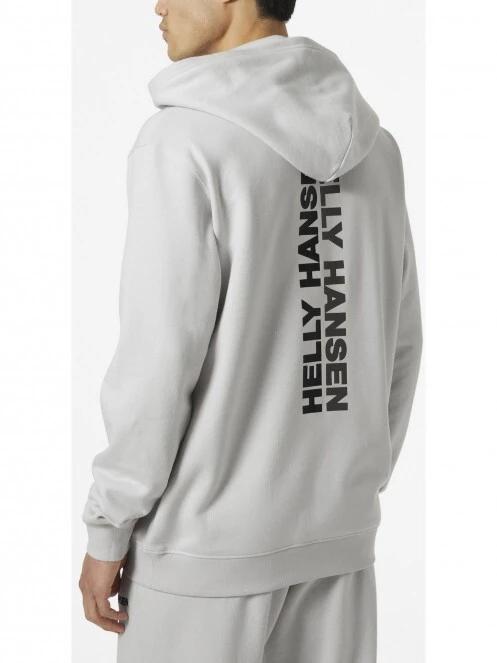 Helly Hansen Core Graphic Sweat Hoodie férfi kapucnis pulóver szürke színben 3