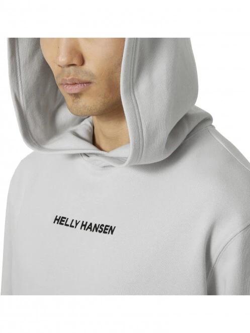 Helly Hansen Core Graphic Sweat Hoodie férfi kapucnis pulóver szürke színben 4