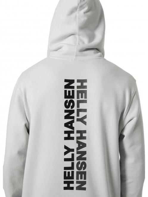 Helly Hansen Core Graphic Sweat Hoodie férfi kapucnis pulóver szürke színben 5