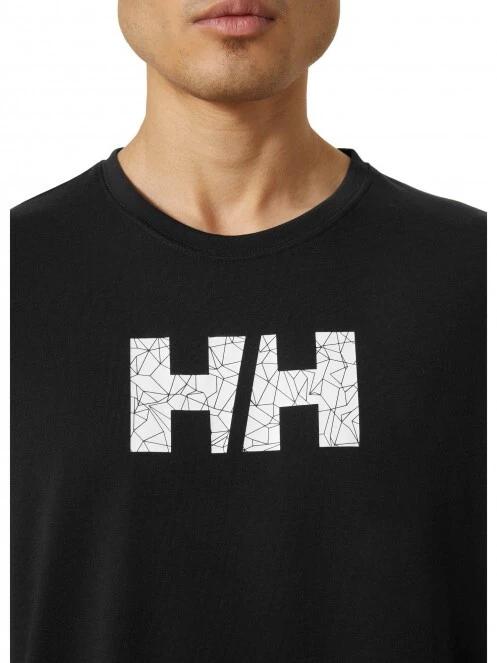 Helly Hansen Fast T-Shirt férfi rövid ujjú póló fekete színben 4