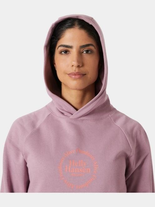 Helly Hansen W Core Graphic Hoodie női kapucnis pulóver lila színben 4