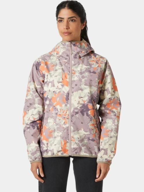 Helly Hansen W Graphic Rain Jacket női esőkabát lila színben 2