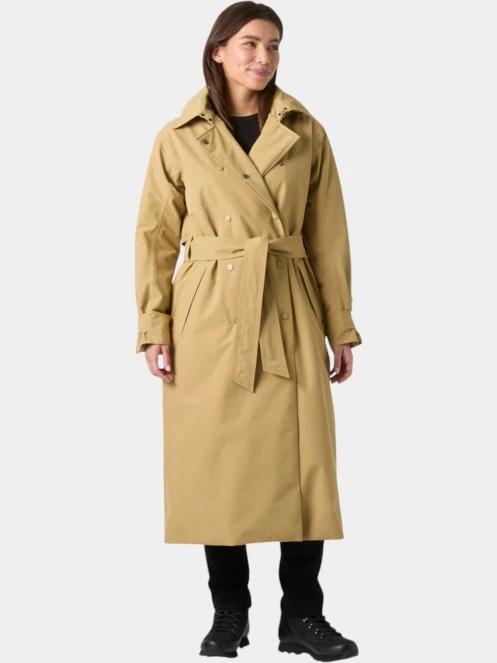Helly Hansen W Avenue Ins Long Trench Coat női ballonkabát barna színben 2