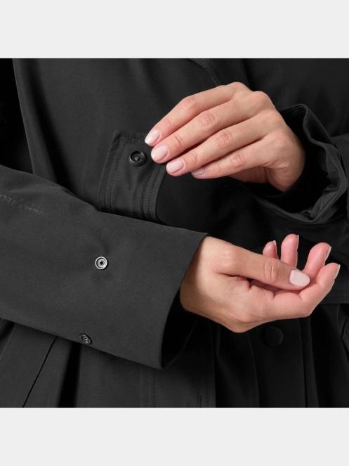 Helly Hansen W Avenue Ins Long Trench Coat női ballonkabát fekete színben 6