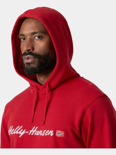 Helly Hansen Core Graphic Hoodie férfi kapucnis pulóver piros színben 4