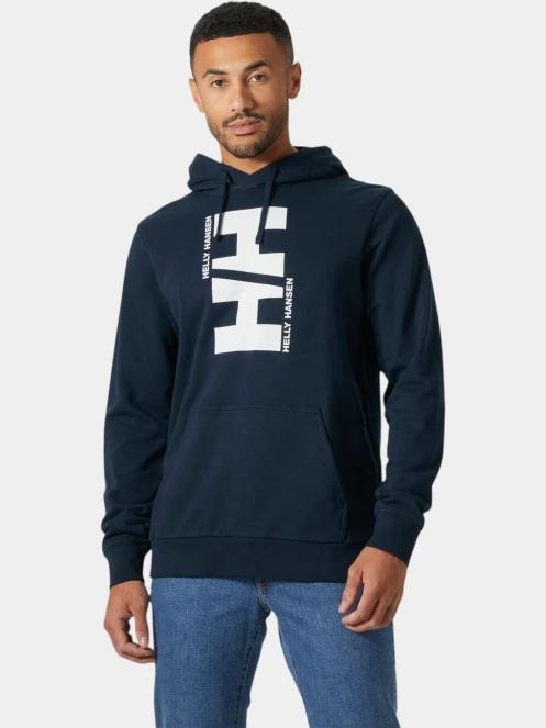 Helly Hansen Core Graphic Hoodie férfi kapucnis pulóver sötétkék színben 2