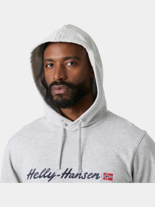 Helly Hansen Core Graphic Hoodie férfi kapucnis pulóver szürke színben 4