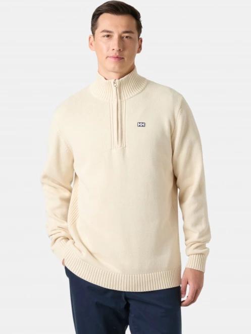 Helly Hansen Smoegen 1/2 Zip Sweater férfi kardigán homok színben 2