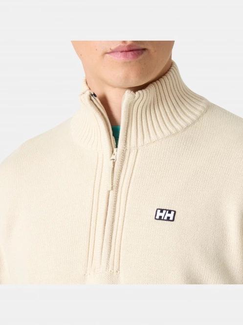 Helly Hansen Smoegen 1/2 Zip Sweater férfi kardigán homok színben 4