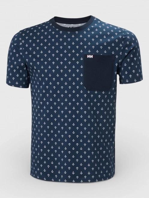 Helly Hansen Hudson T-Shirt férfi rövid ujjú póló sötétkék színben 5