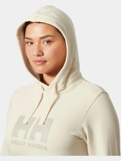 Helly Hansen W Hh Logo Hoodie női kapucnis pulóver homok színben 4