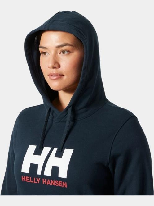 Helly Hansen W Hh Logo Hoodie női kapucnis pulóver sötétkék színben 4