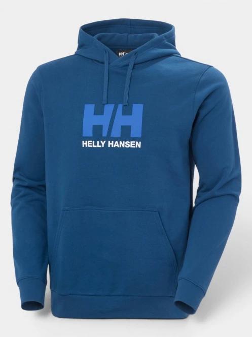 Helly Hansen Hh Logo Hoodie férfi kapucnis pulóver kék színben 6