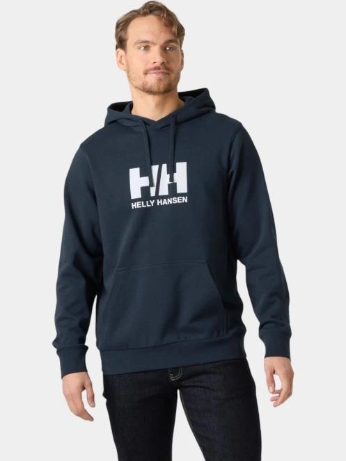 Helly Hansen Hh Logo Hoodie férfi kapucnis pulóver sötétkék színben 2