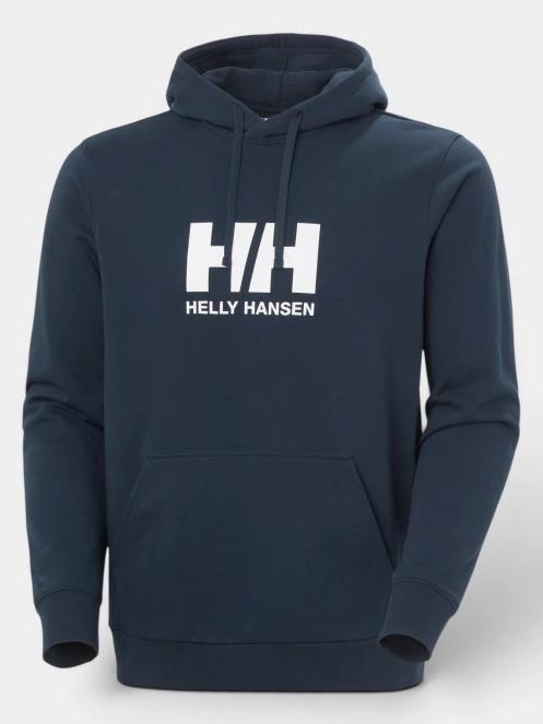 Helly Hansen Hh Logo Hoodie férfi kapucnis pulóver sötétkék színben 5