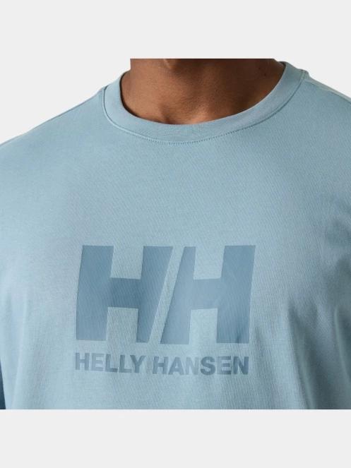 Helly Hansen Hh Logo T-Shirt 3.0 férfi rövid ujjú póló világoskék színben 4