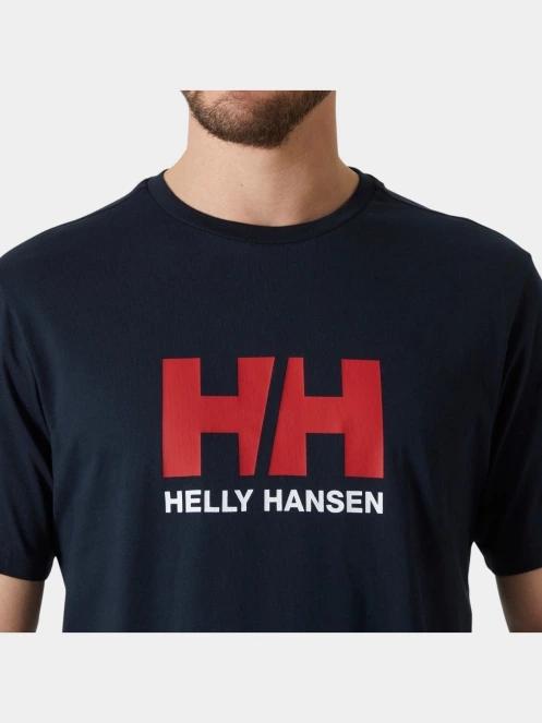 Helly Hansen Hh Logo T-Shirt 3.0 férfi rövid ujjú póló sötétkék színben 4