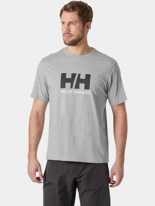 Helly Hansen Hh Logo T-Shirt 3.0 férfi rövid ujjú póló szürke színben 2