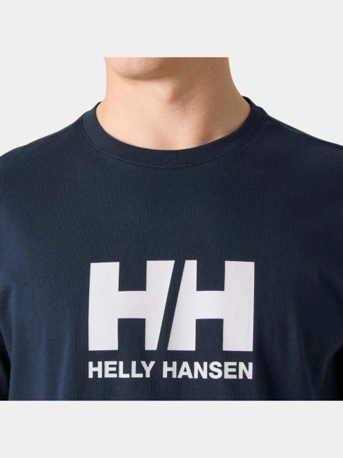 Helly Hansen Hh Logo T-Shirt 3.0 férfi rövid ujjú póló sötétkék színben 4