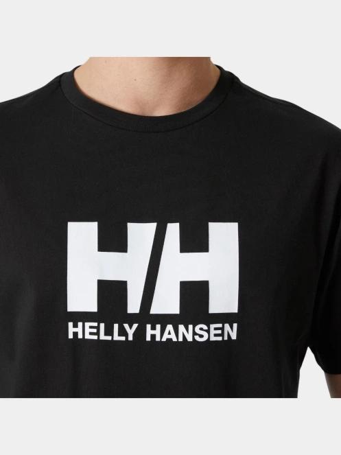 Helly Hansen Hh Logo T-Shirt 3.0 férfi rövid ujjú póló fekete színben 4