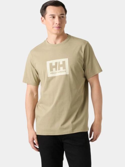 Helly Hansen Hh Box T 2.0 férfi rövid ujjú póló homok színben 2