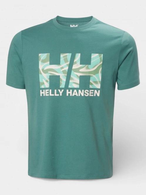 Helly Hansen Core Graphic T 2.0 férfi rövid ujjú póló zöld színben 5