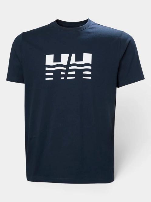 Helly Hansen Core Graphic T 2.0 férfi rövid ujjú póló sötétkék színben 5